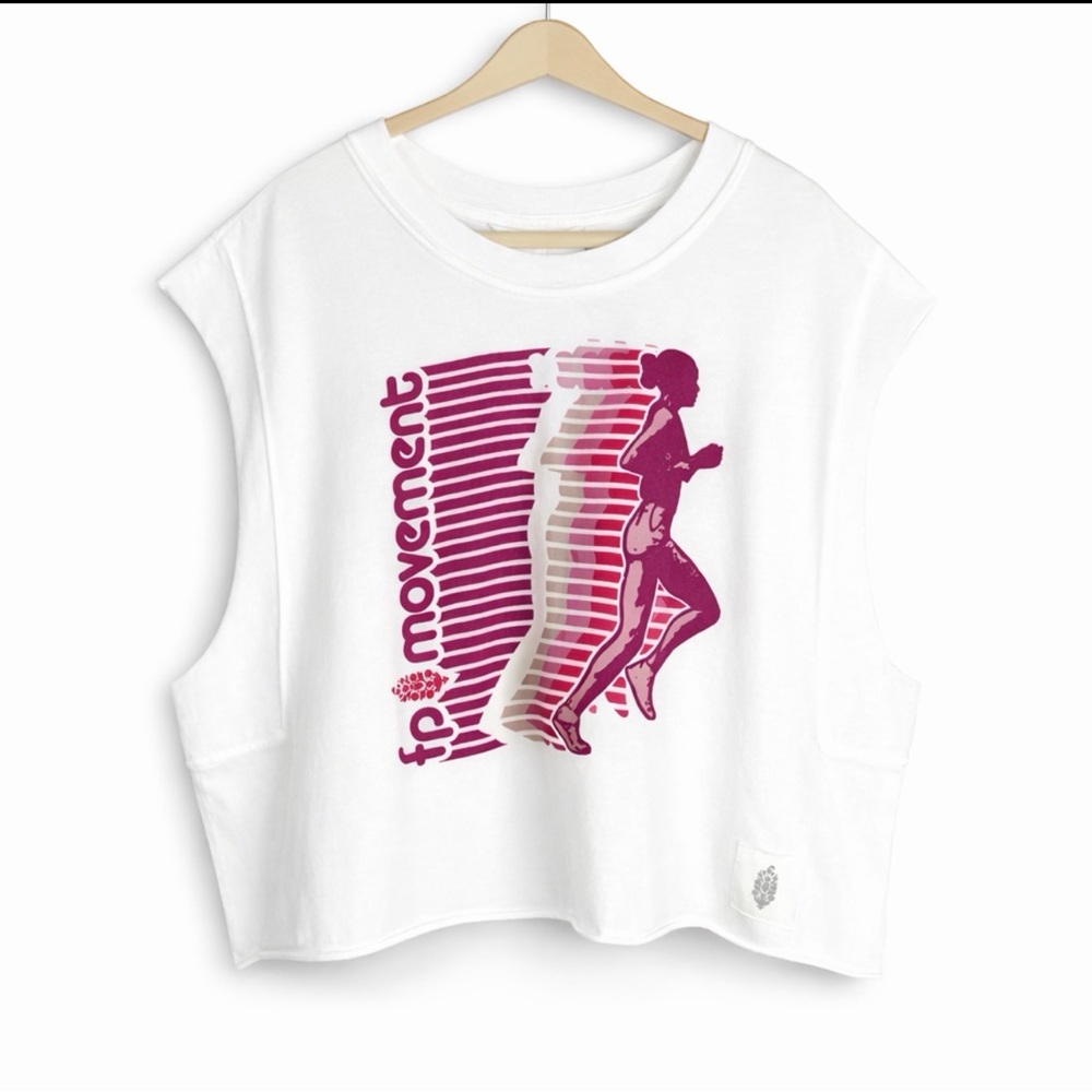 FP Movement X FP Inspire fp Runner Graphic Tank in Pink Combo ~Size Medium ~NWOT - Picture 6 of 15